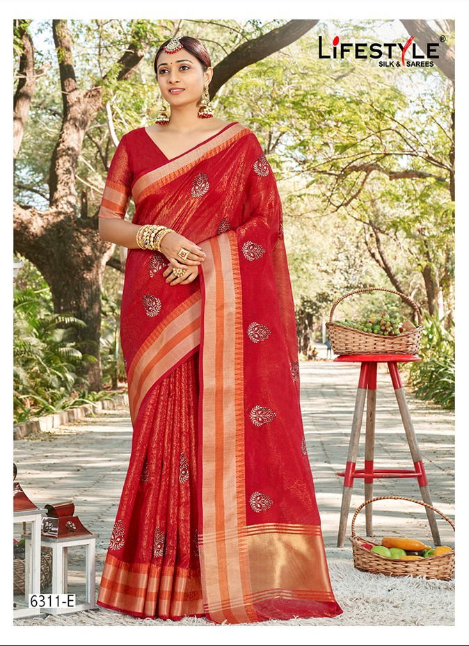 LIFESTYLE 6311 Wedding Wear Wholesale Designer Sarees Catalog